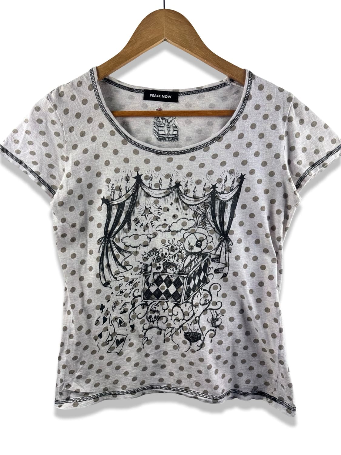 JPN 키치 도트 반팔슬리브2164 상품이미지1