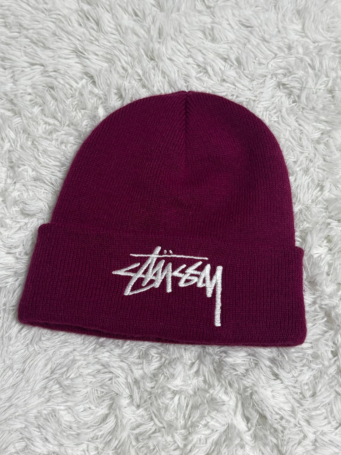 스투시 빅 스탁 커프 비니 플럼 상품이미지1