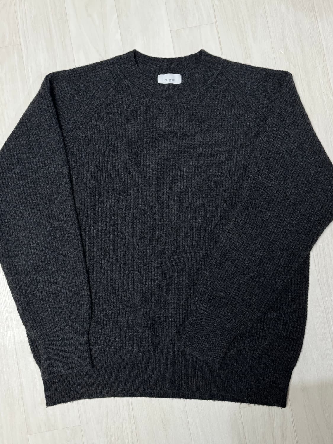 [2] phlannel 플라넬 램스울 니트 차콜 상품이미지1