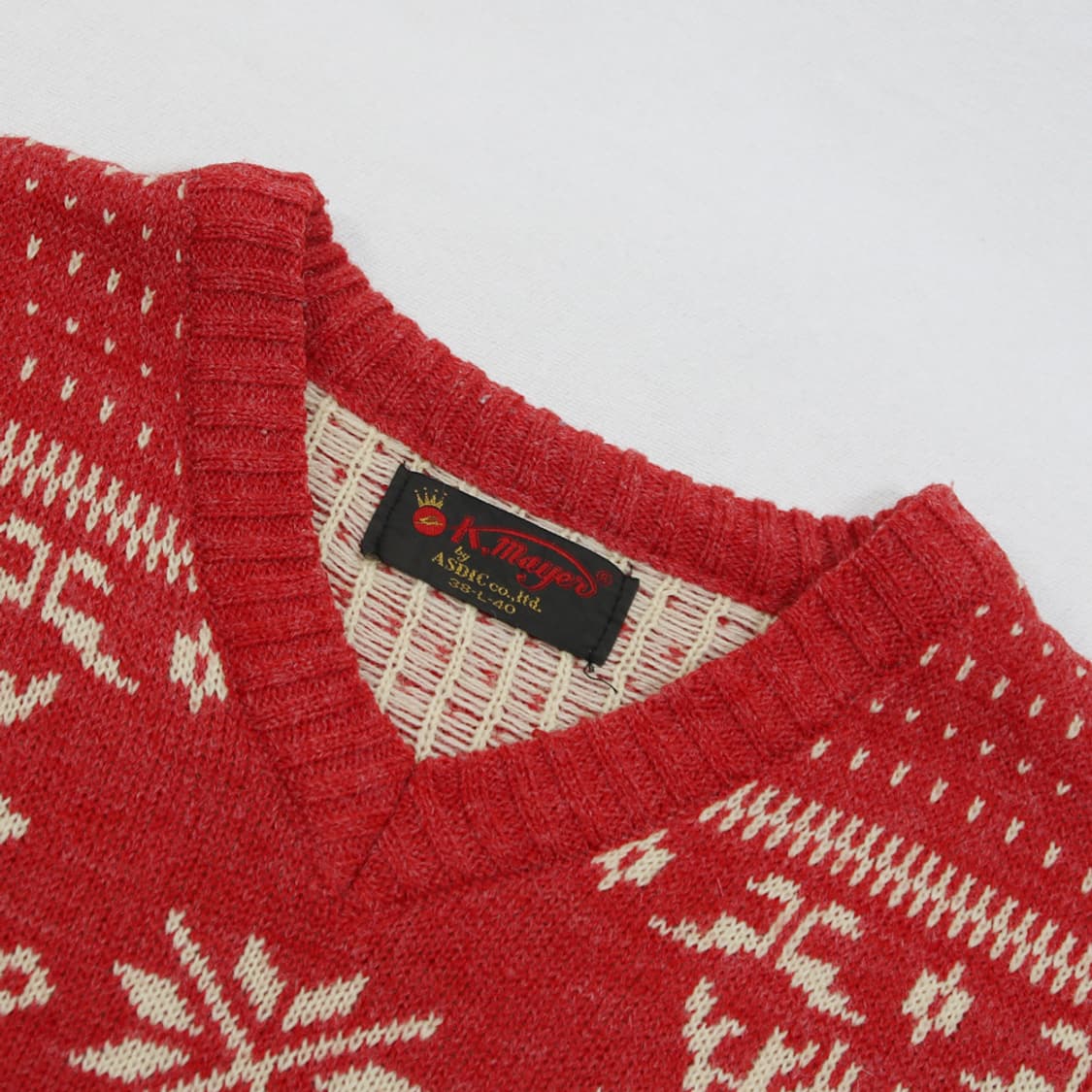 (착용컷) K.mayer 노르딕 패턴 니트 (남성용 100) 상품이미지5