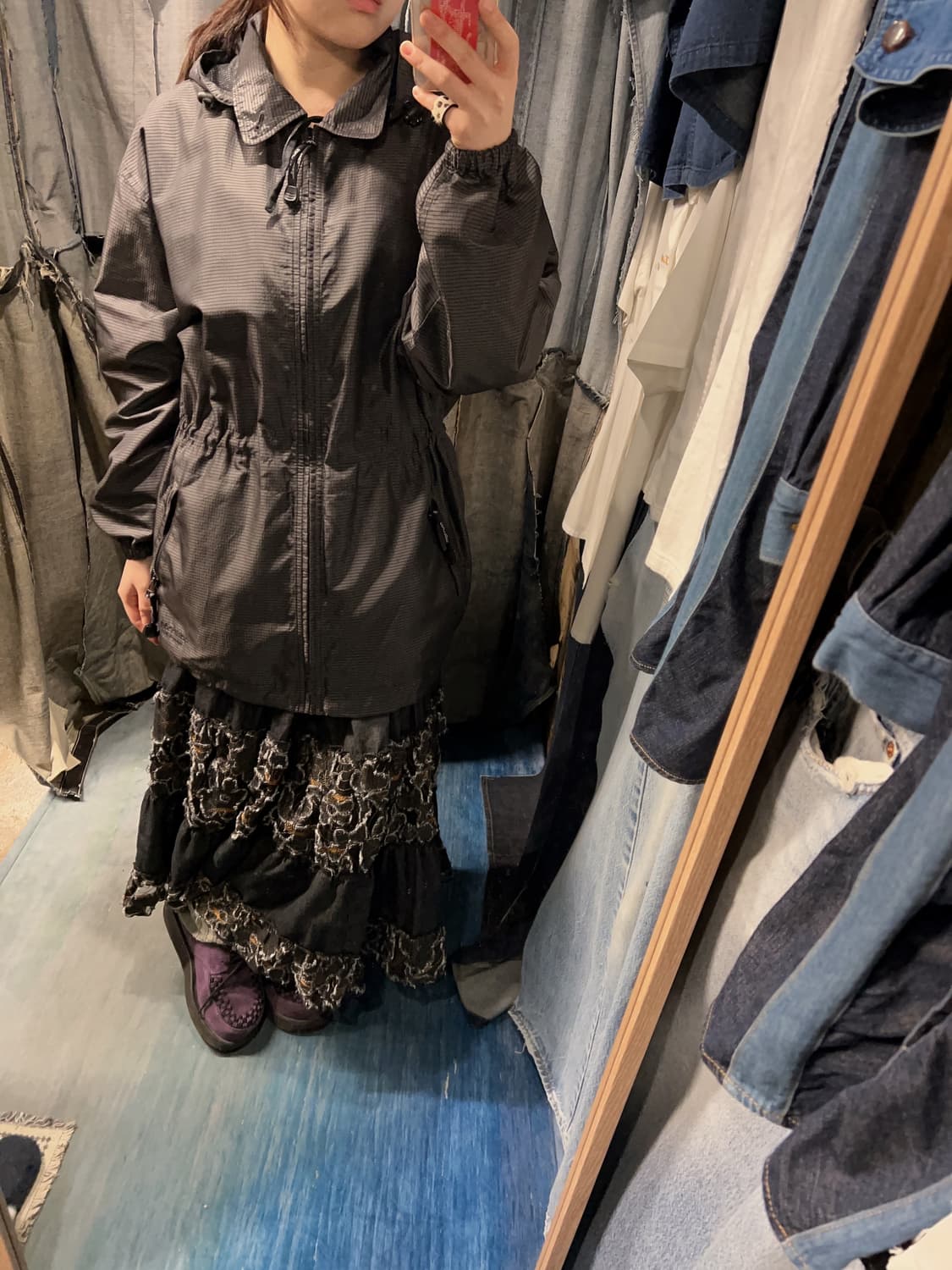 28-30inch ) Japanese Vintage Denim Skirt 상품이미지2