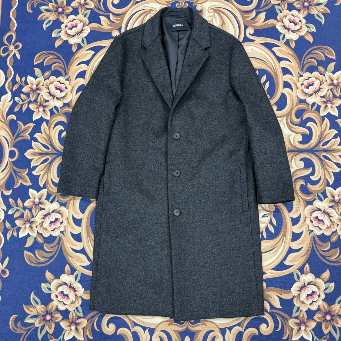 (L)인사일런스 INSILENCE 울캐시미어 코트(차콜) 상품이미지1