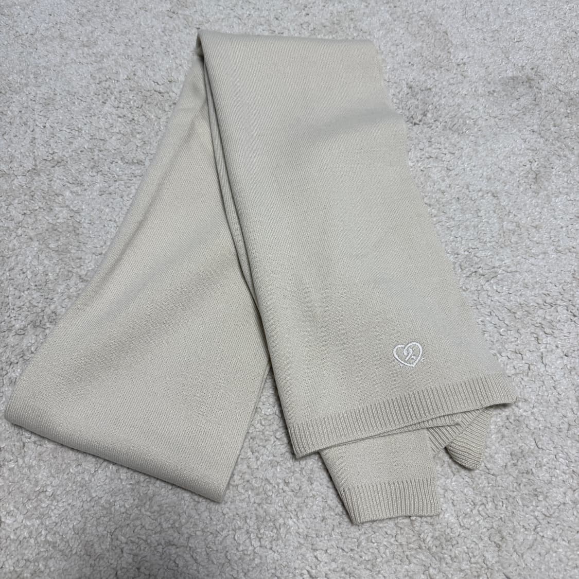 클리프 니트 목도리 장갑 세트 오트밀 컬러 상품이미지2