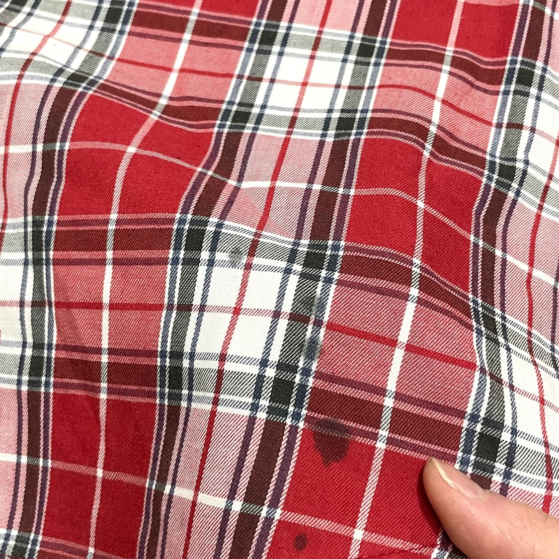 코오롱스포츠 레드 마드라스체크 포켓셔츠 남성110 상품이미지4