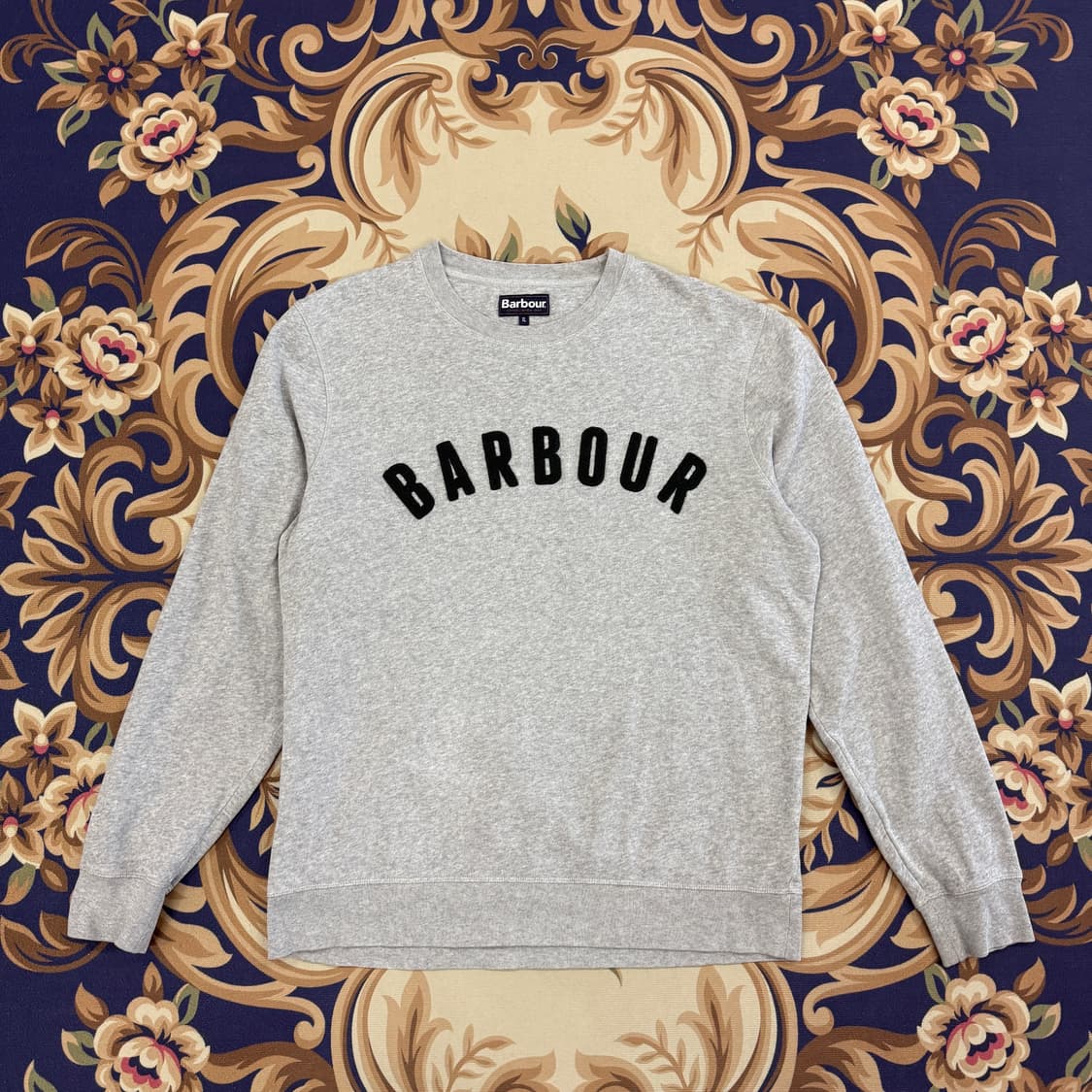 (XL)바버 Barbour 스펠아웃 맨투맨(그레이) 상품이미지1