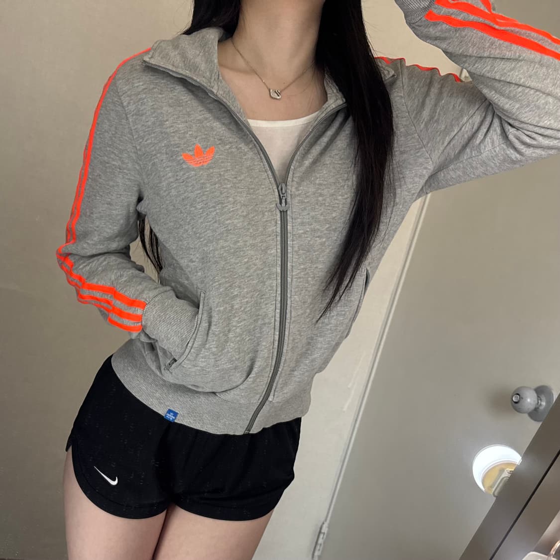 아디다스 불꽃파이어버드 트랙탑 져지 회주 등판포인트 🩶🧡 상품이미지1