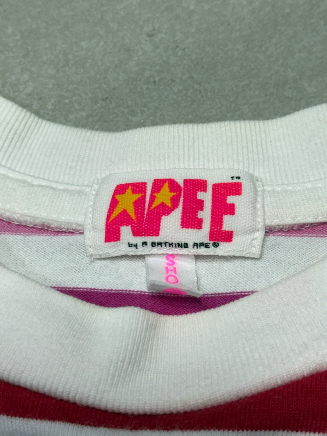 니고 시절 진짜 베이프 스트라이프 롱슬리브 티셔츠 상품이미지2