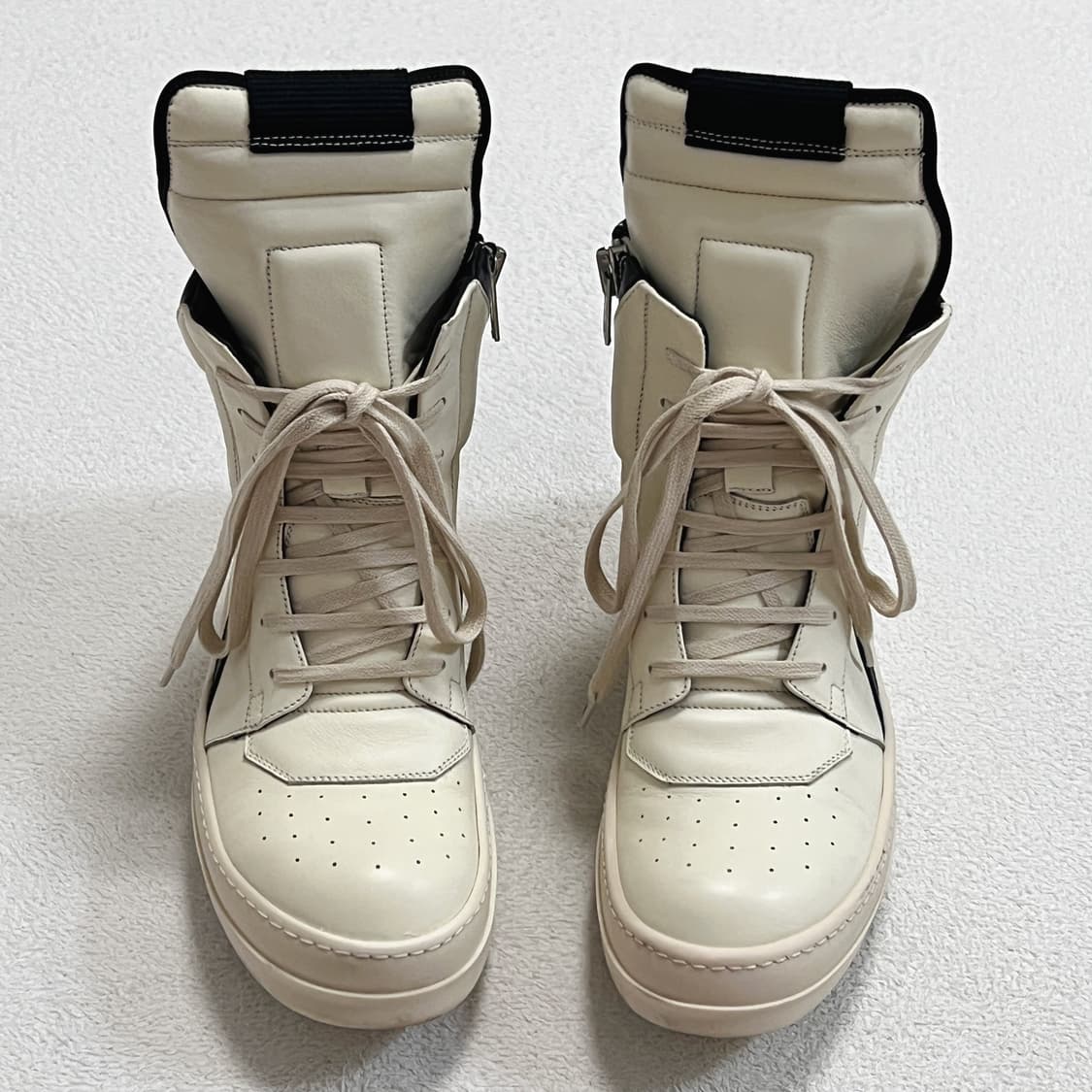 릭오웬스 15FW 지오바스켓 모노크롬 LPO 밀크 블랙 상품이미지3