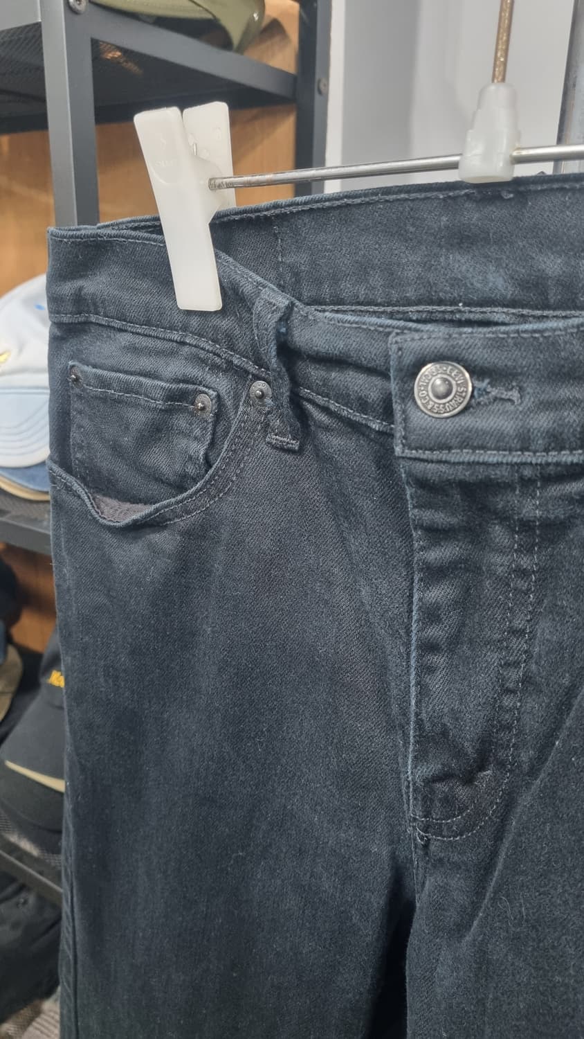 리바이스 스판 슬림(511) 블랙데님 32size 컨디션8/10 상품이미지2