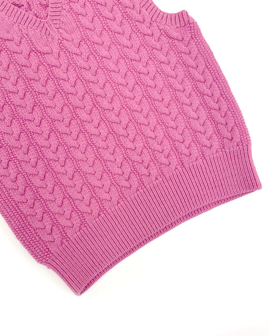 하버색 V넥 케이블 니트 베스트 / OS 상품이미지3