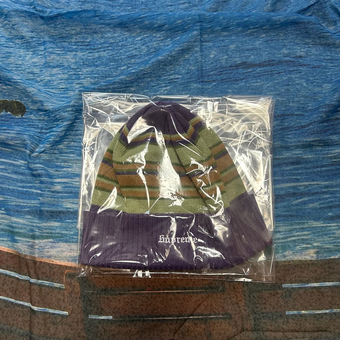 Supreme Stripe Knit Beanie 상품이미지5