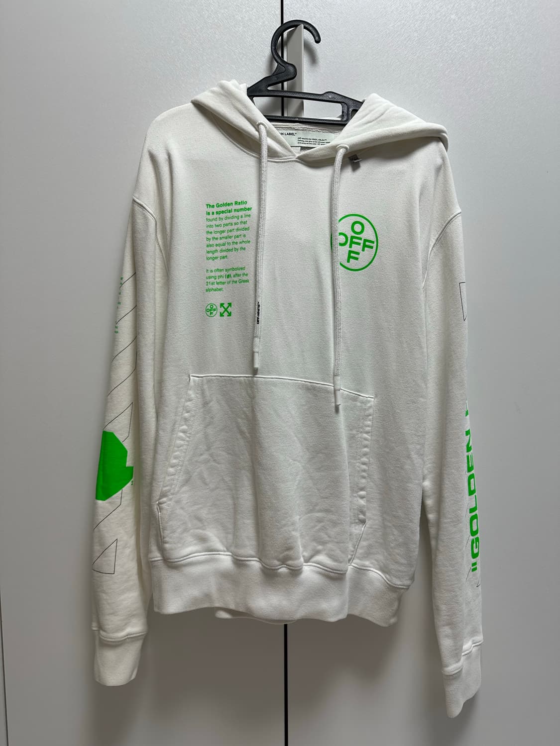 [네고 가능] XL 오프화이트 아치셰이프 후드티 화이트 상품이미지2