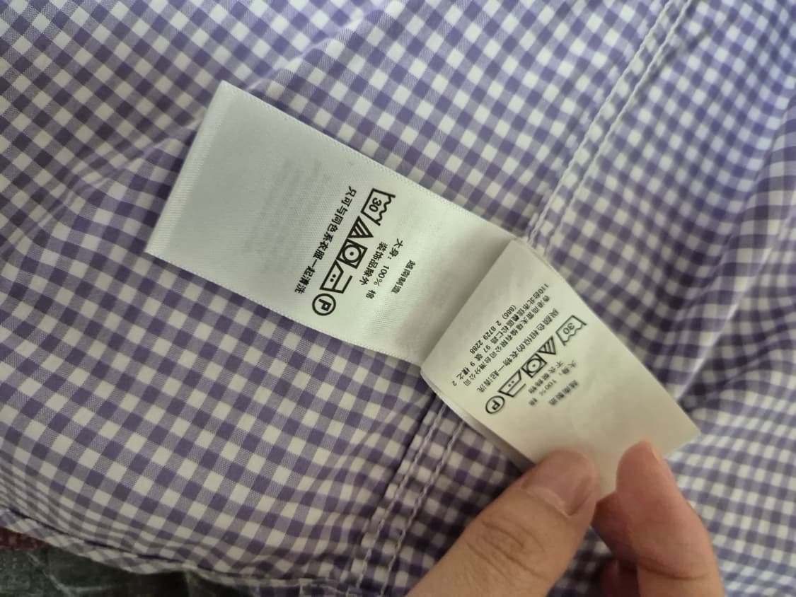 폴로 랄프로렌 반팔 체크 셔츠/퍼플 상품이미지7