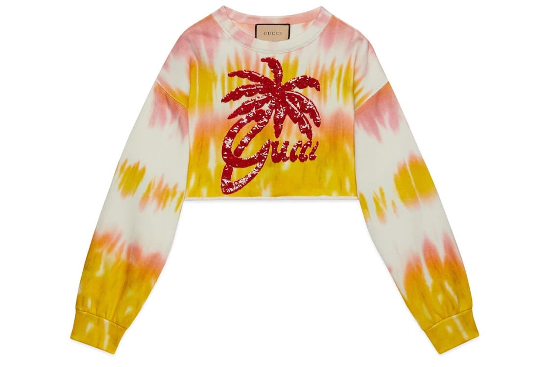 GUCCI 구찌 타이다이 크롭 스웻셔츠 XS 상품이미지1