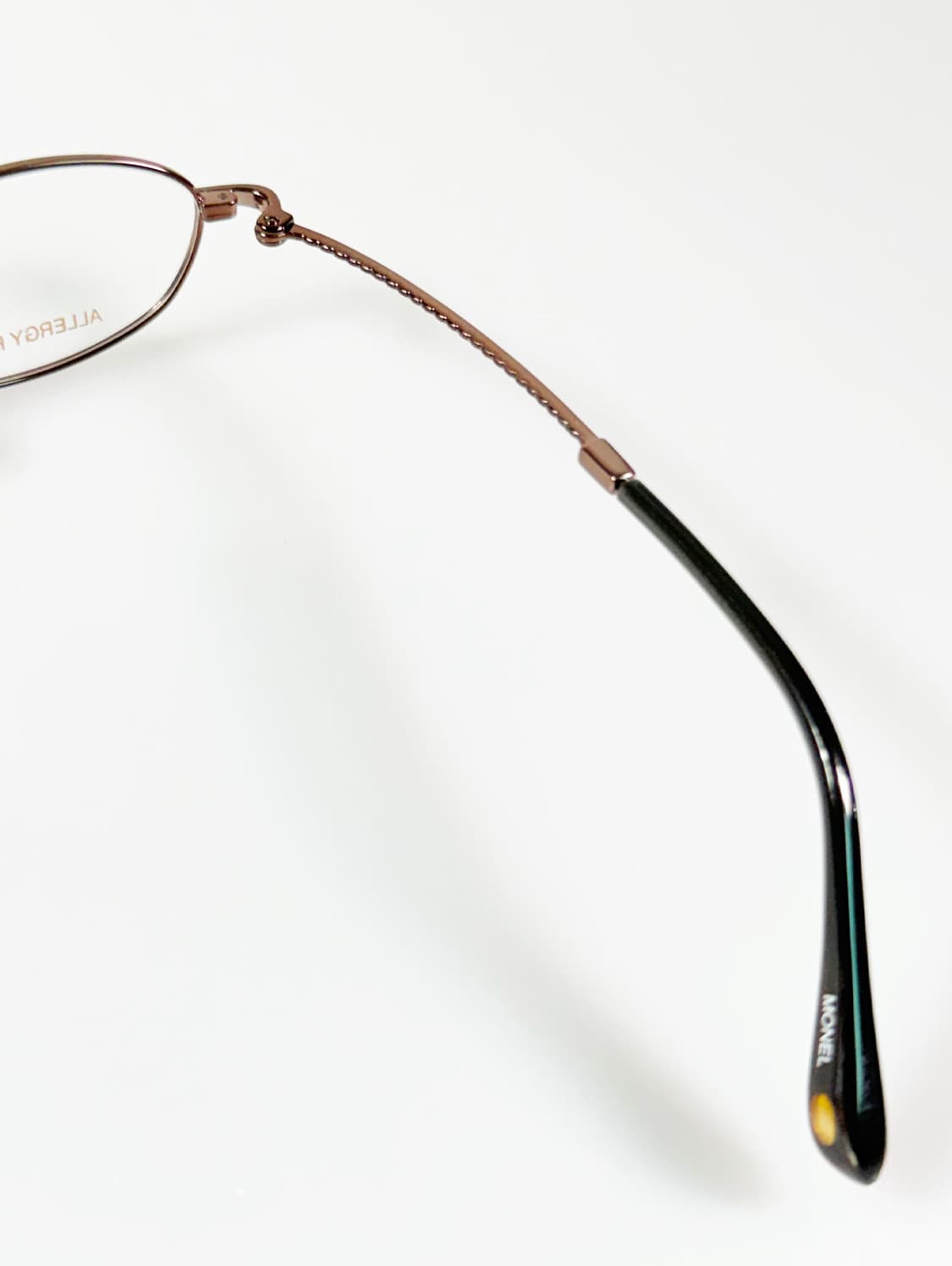 90s KALEIDO 슬림 오벌 브라운 메탈 빈티지 안경 상품이미지6