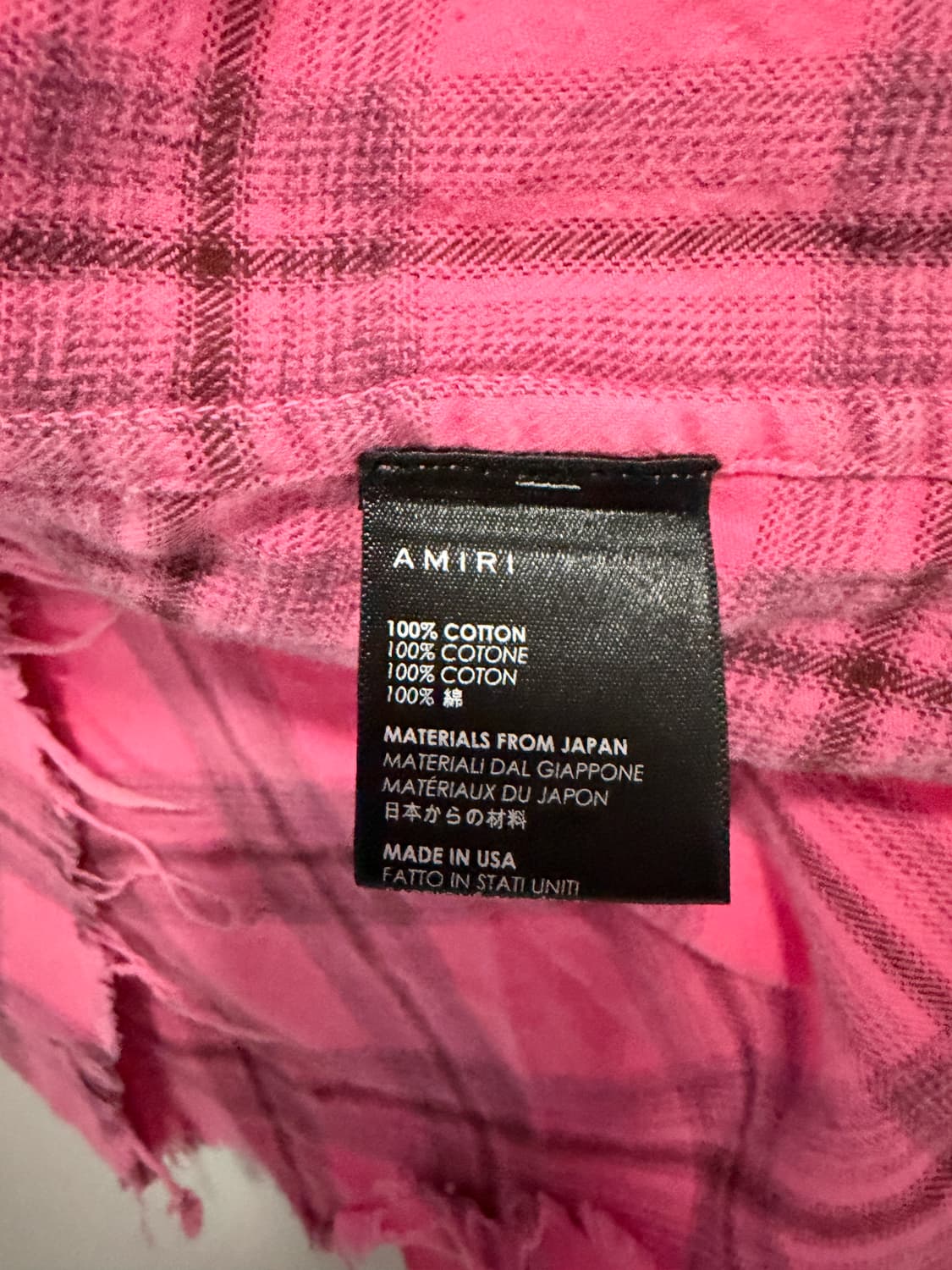 아미리(Amiri) 핑크 체크 롱 슬리브 웨스턴 셔츠 상품이미지6