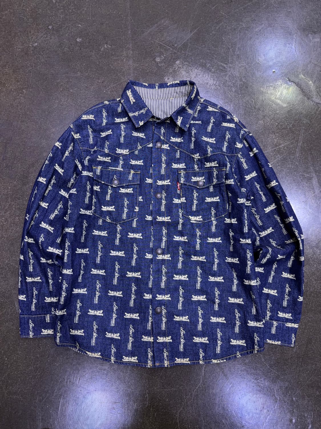 리바이스 키즈 양면 리버시블 데님셔츠 자켓 셔켓 M 상품이미지1