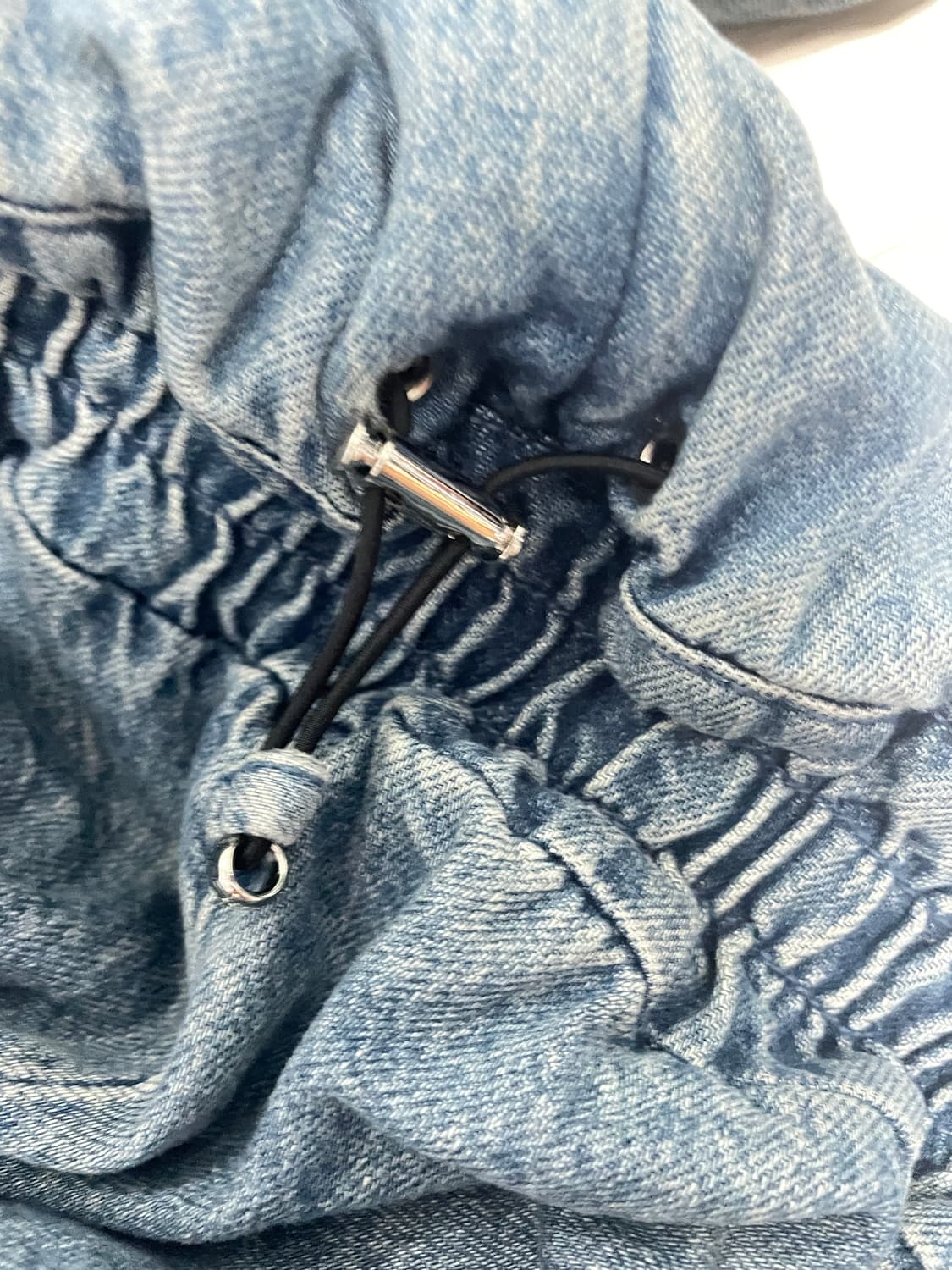 우영미 데님 후드 패딩 / 48사이즈 히 해 상품이미지6