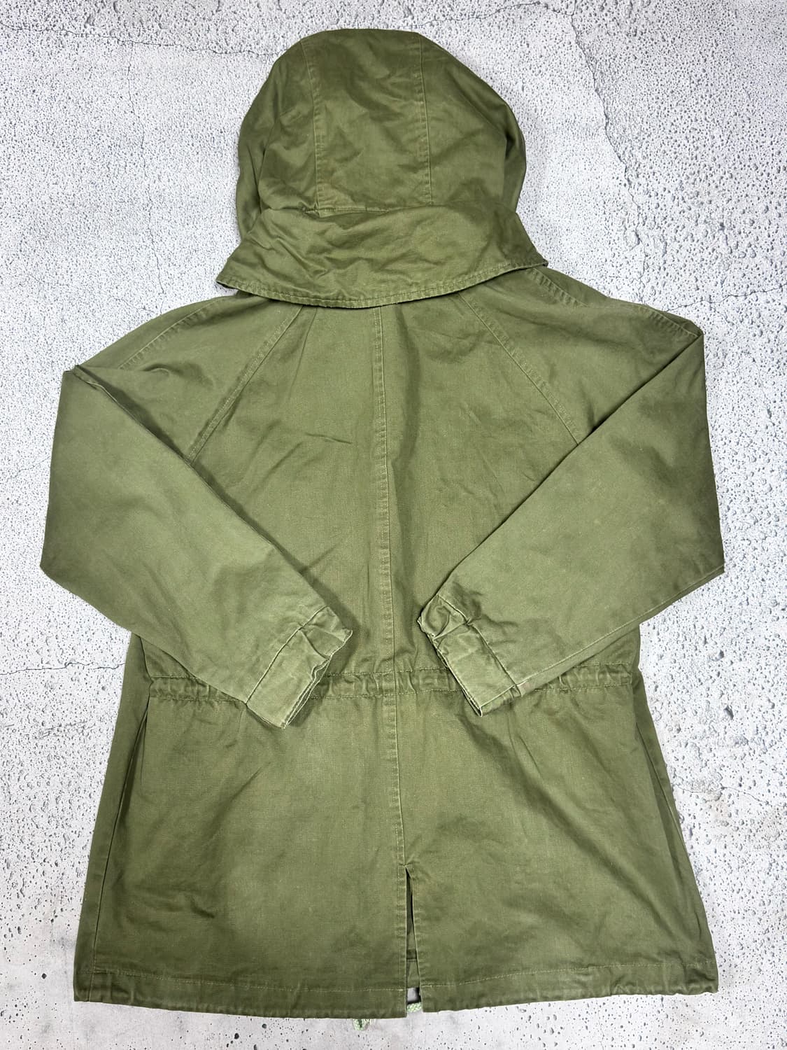 바배) 빈티지 올리브 그린 와펜 야상 후드 자켓 상품이미지2