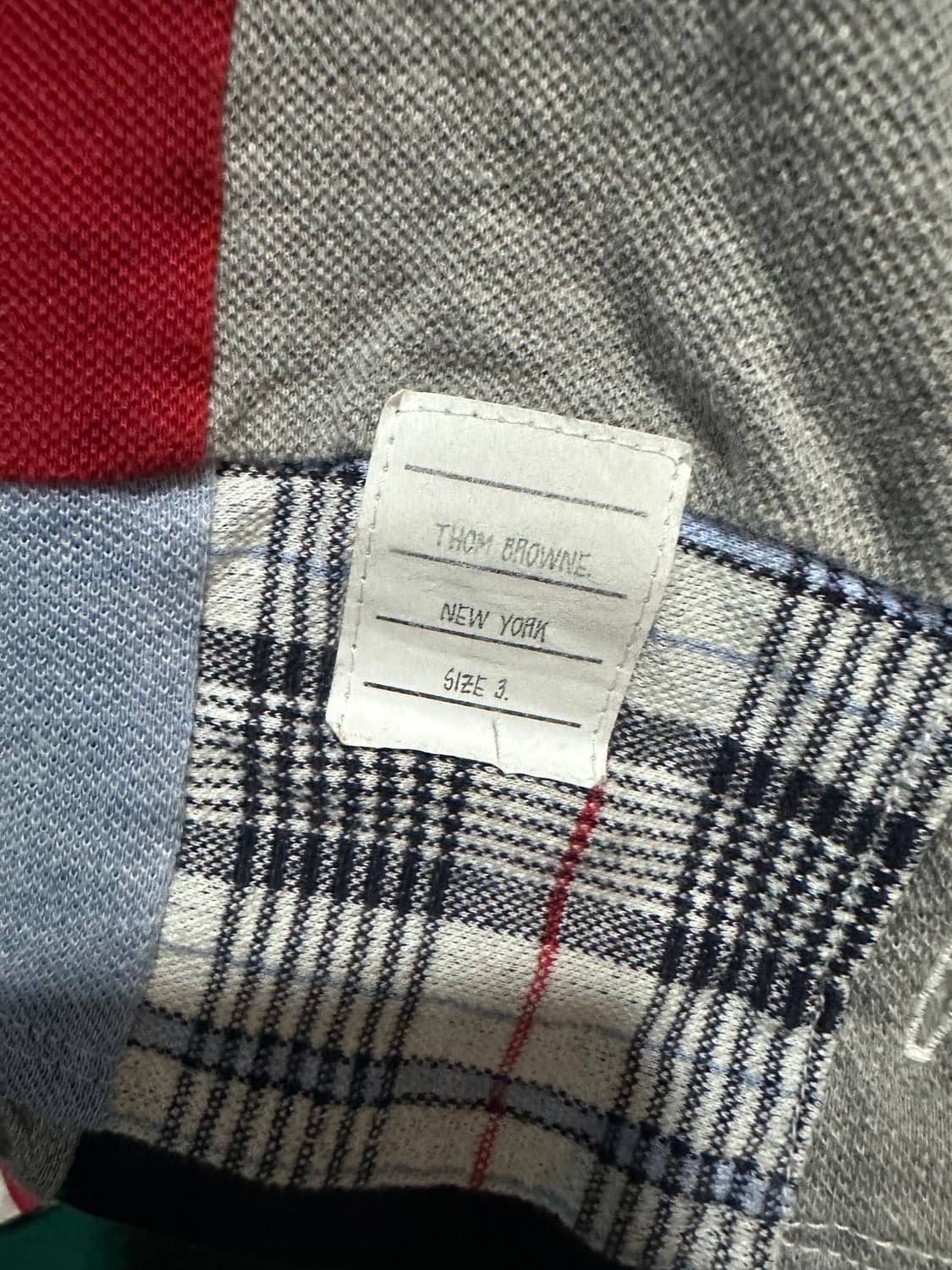 톰브라운 패치워크 긴팔티셔츠 3사이즈 상품이미지4