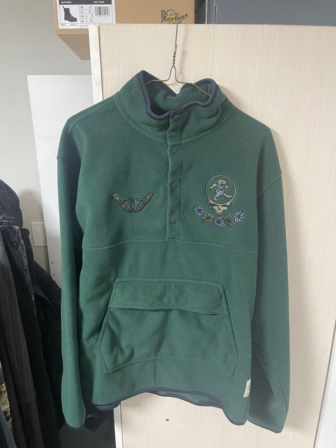 디스이즈네버댓 x 그레이트풀 데드 SYF 플리스 풀오버 다크 그린 M 상품이미지3