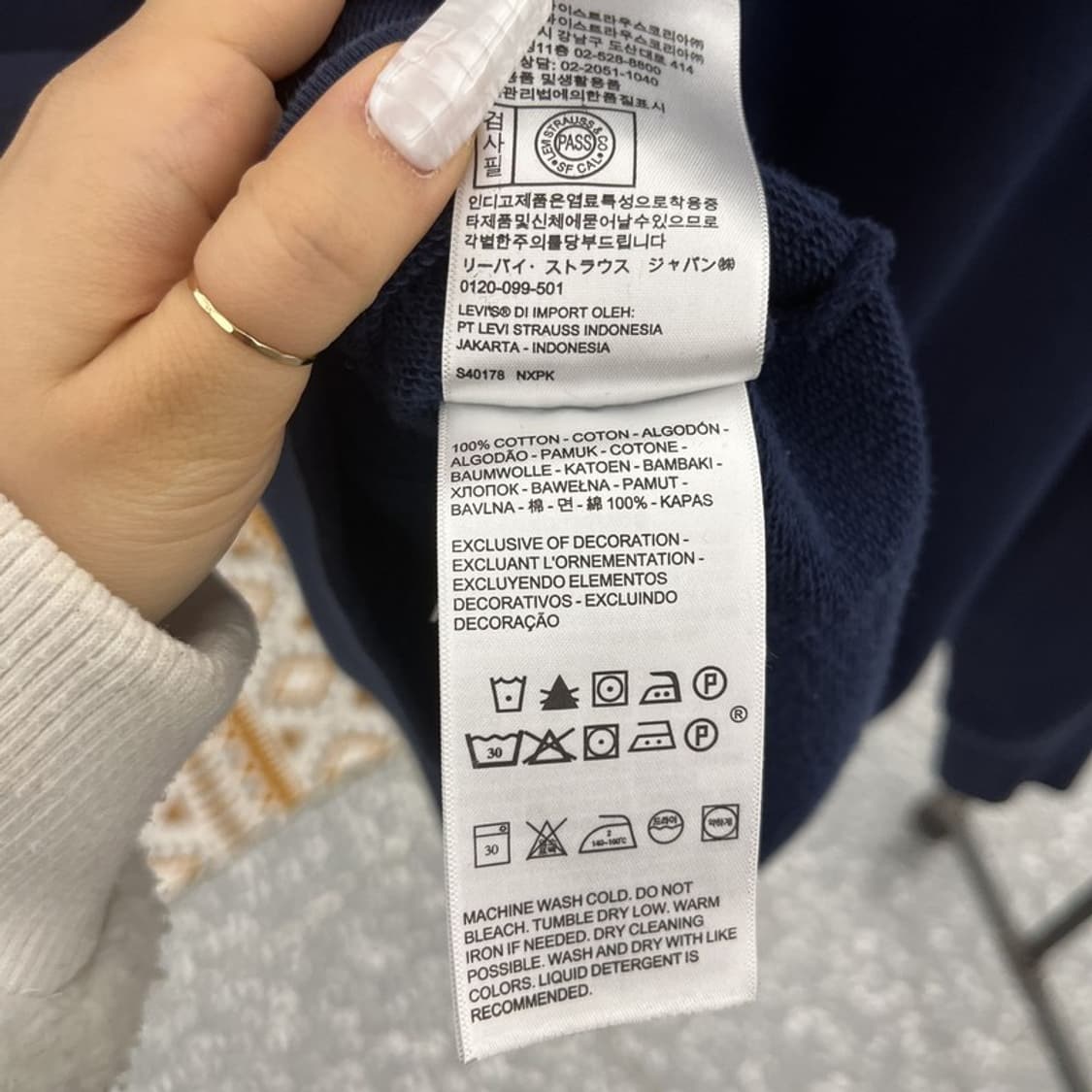 리바이스 올드스쿨 레트로 체스트로고 후드티 L C10620 상품이미지6