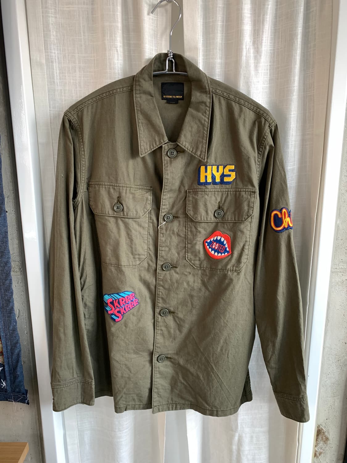 Hysteric glamour 히스테릭 글래머 패치워크 밀리터리 셔츠 상품이미지3