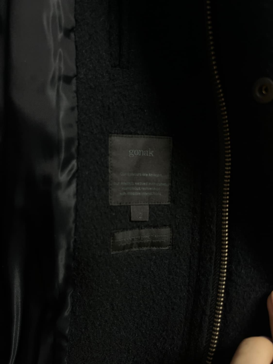 고낙 m65 wool alpaca coat - black m-65  상품이미지7