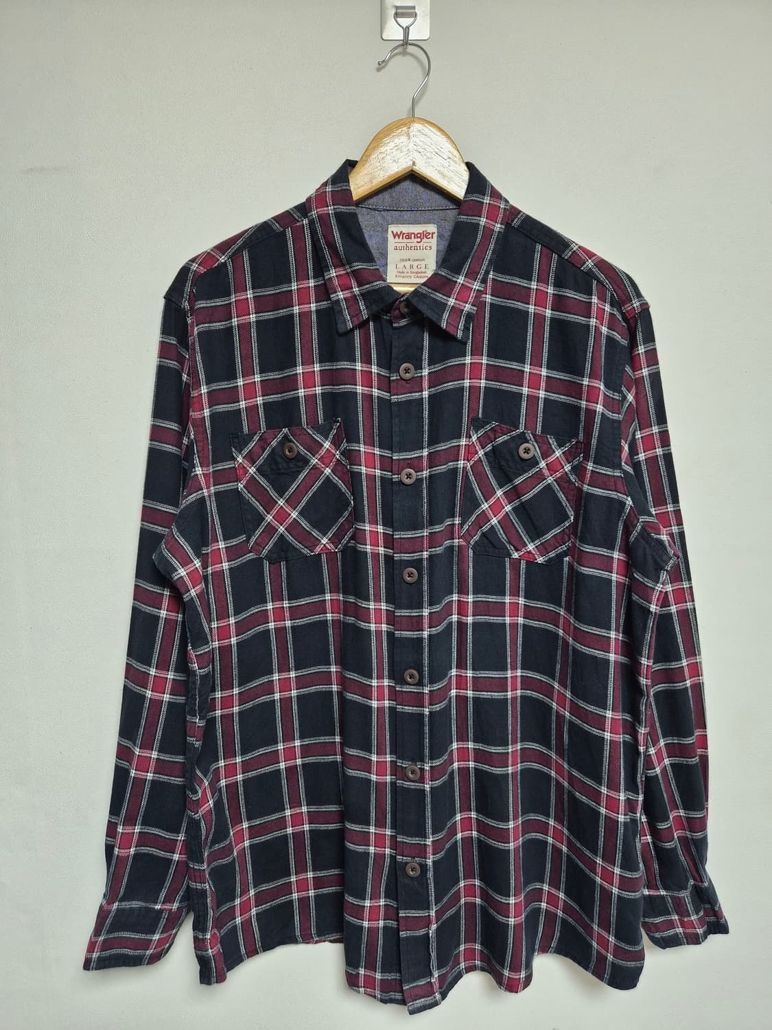 랭글러Wrangler 체크 셔츠 L사이즈 - S335 상품이미지1