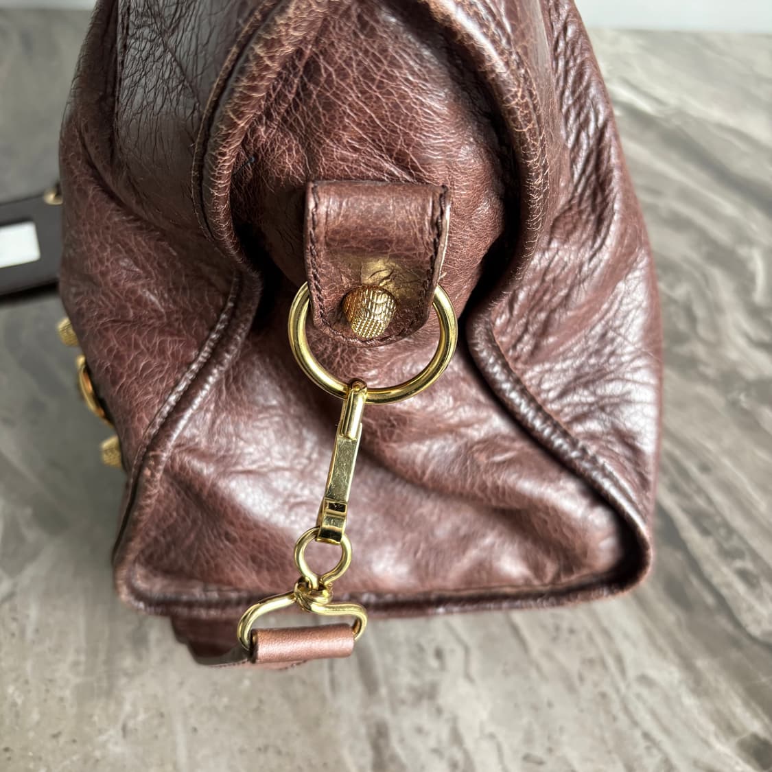 발렌시아가 시티 모터백 브라운 상품이미지5