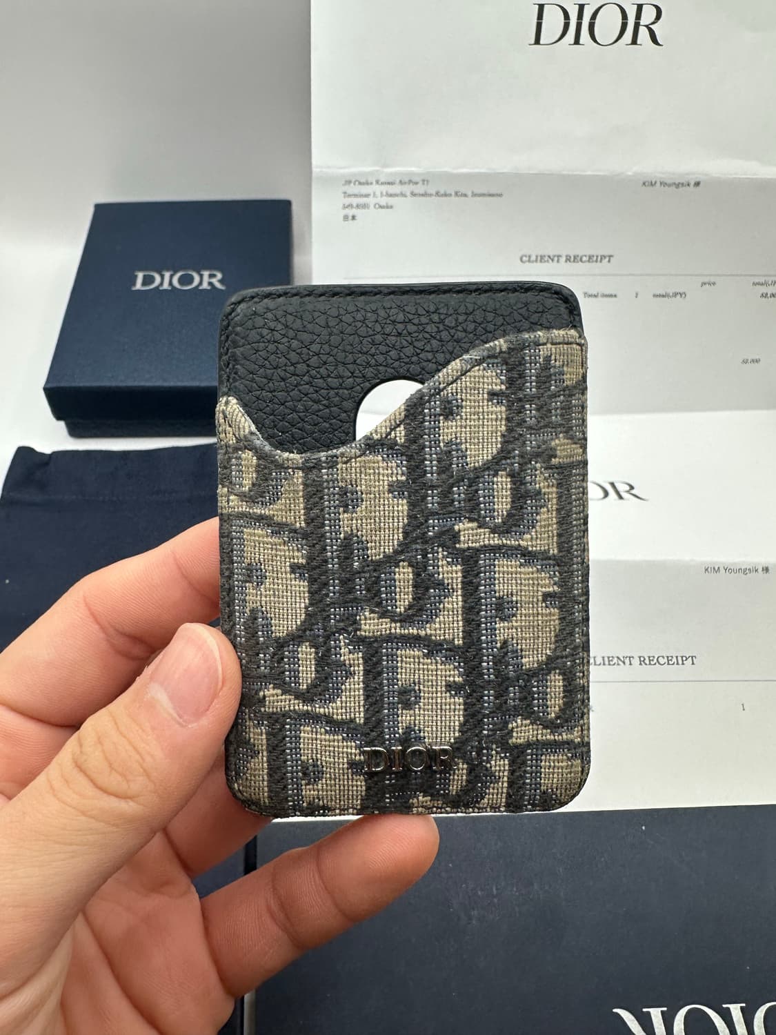디올 오블리크 맥세이프 카드지깁 상품이미지1
