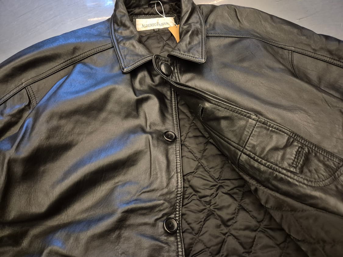 90s Alberto Fabiani 양가죽 하프 자켓 상품이미지5