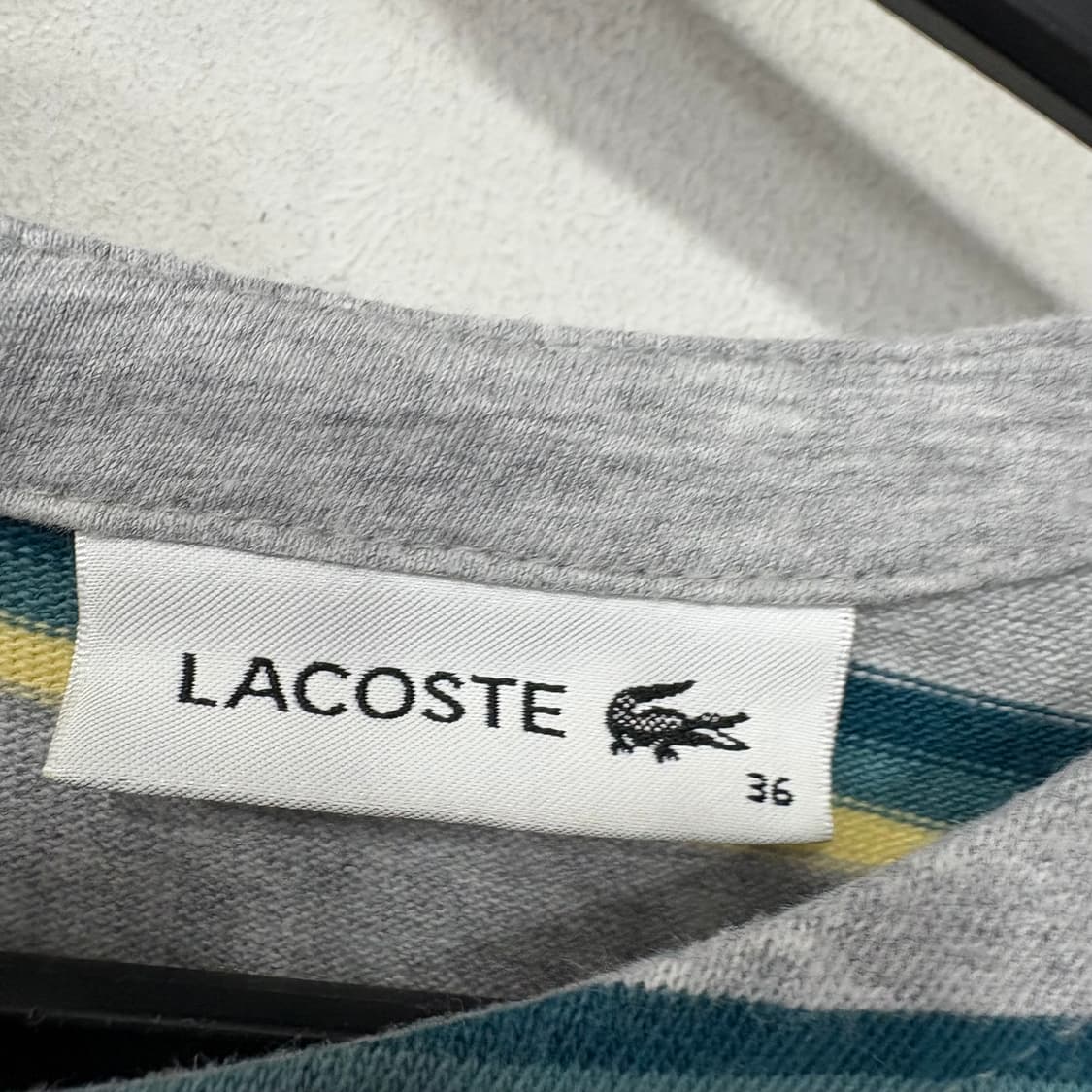 라코스테 멀티 컬러 스트라이프 반팔 원피스 상품이미지3