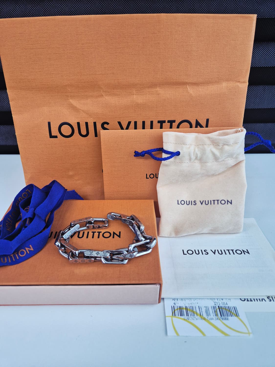 (상태 매우 좋음) 루이비통 버질아블로 체인 팔찌 사이즈 m 상품이미지1