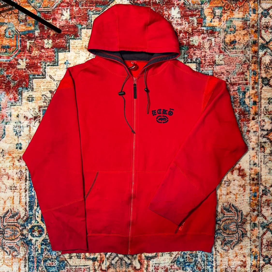 [2XL] 에코 언리미티드 오버핏 레드 후드집업 상품이미지1