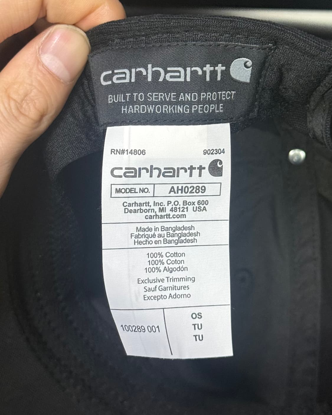 칼하트 오데사 캔버스 볼캡 블랙 빈티지 야구 모자 워크 웨어 아메카지 상품이미지6