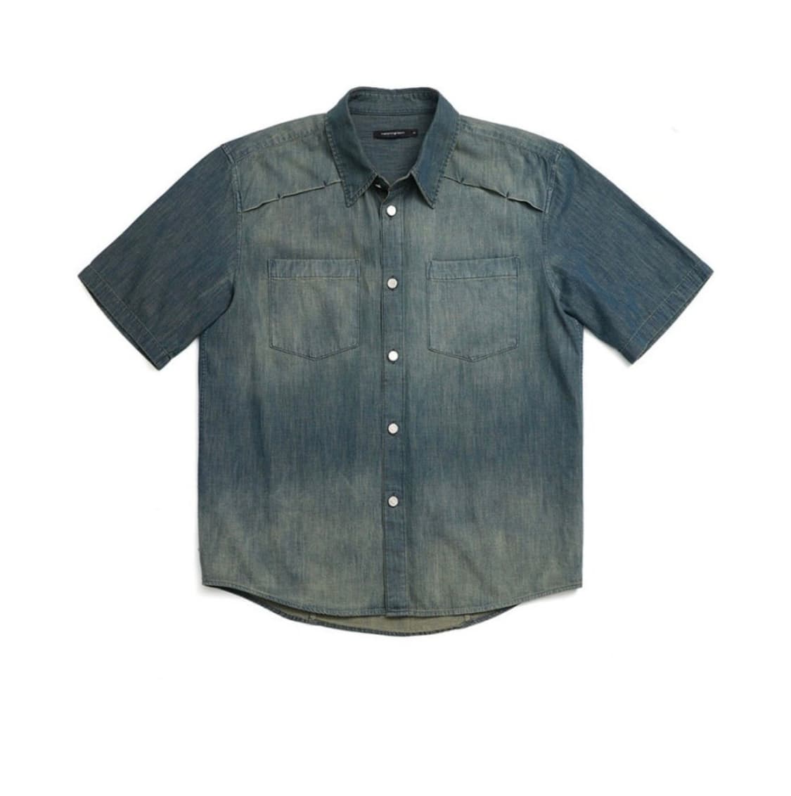해칭룸 Vented shirt denim washed darkblue 상품이미지1