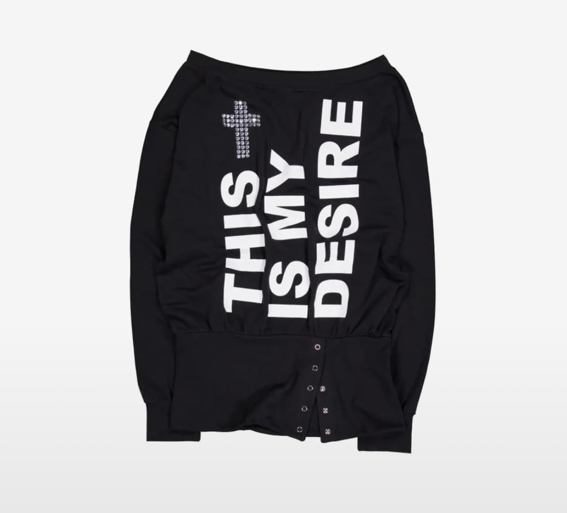 셋업이엑스이 BOLD LETTERING LOOSE TOP BLACK 상품이미지1