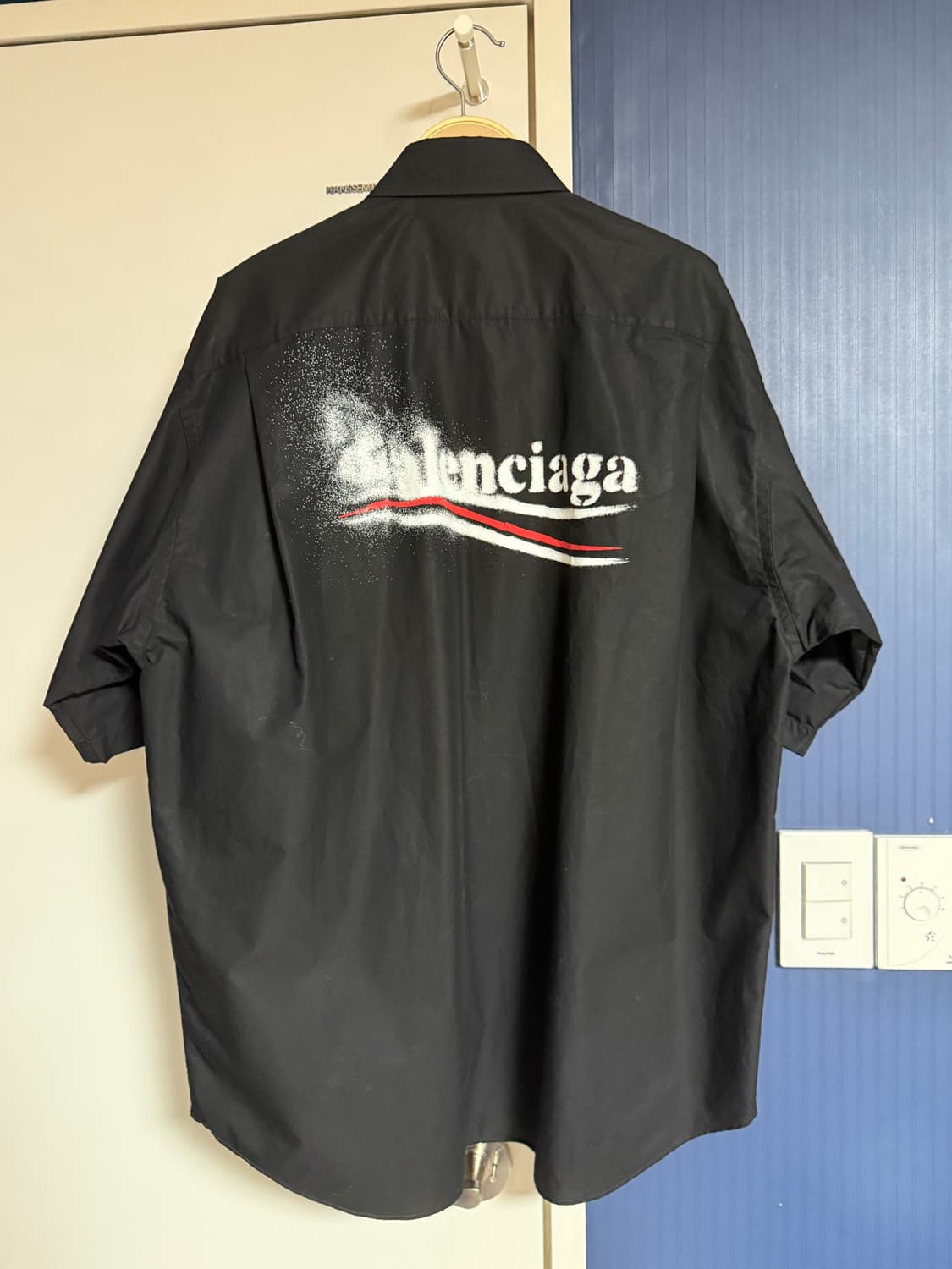 발렌시아가 웨이브로고 셔츠 37사이즈 상품이미지1