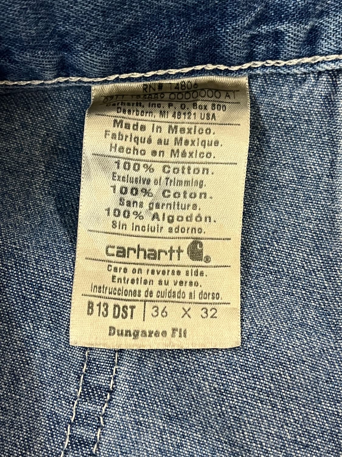칼하트 데님 팬츠 36X32 #csz1777 상품이미지3