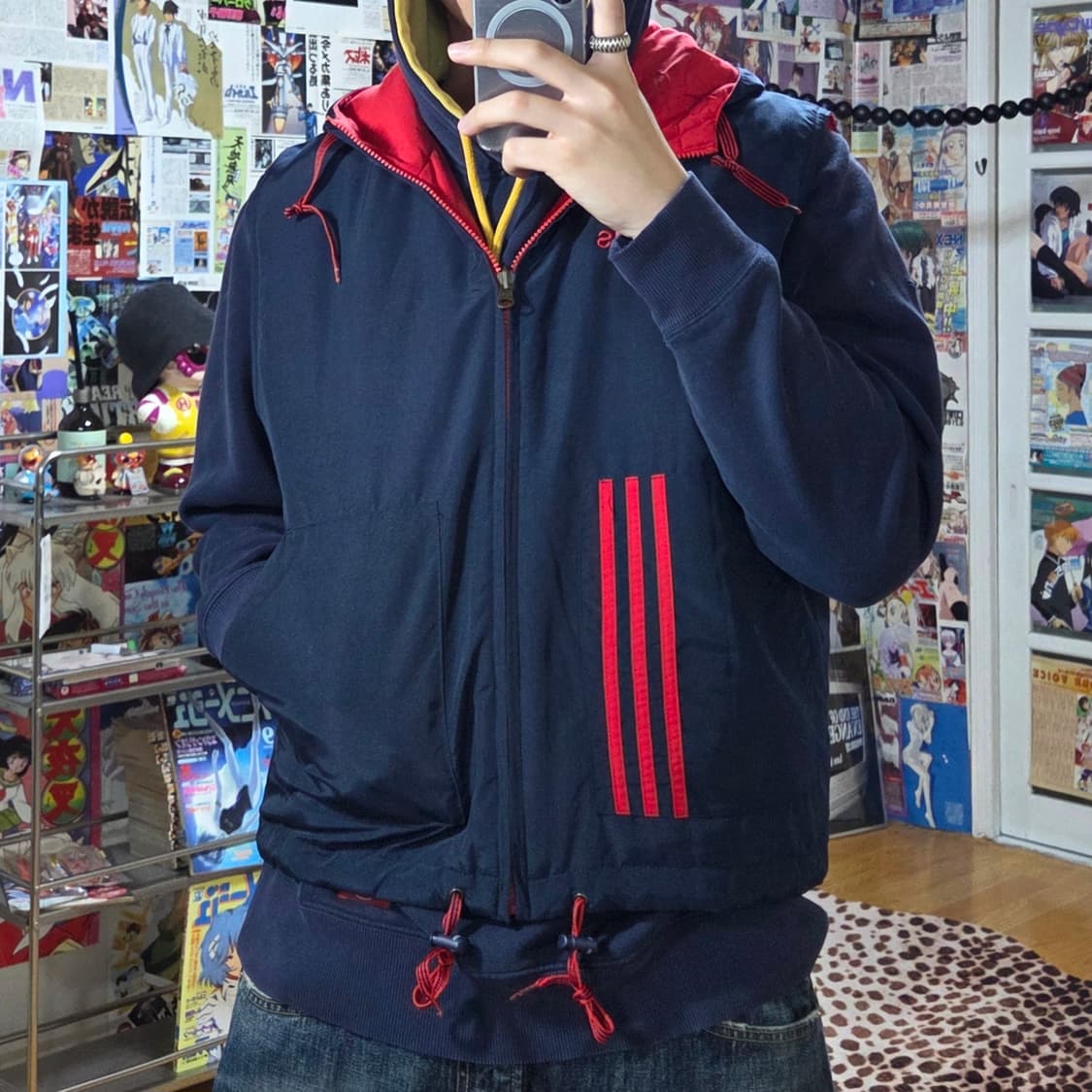 90'S 아디다스 제우교역 리버시블 패딩 조끼 상품이미지1