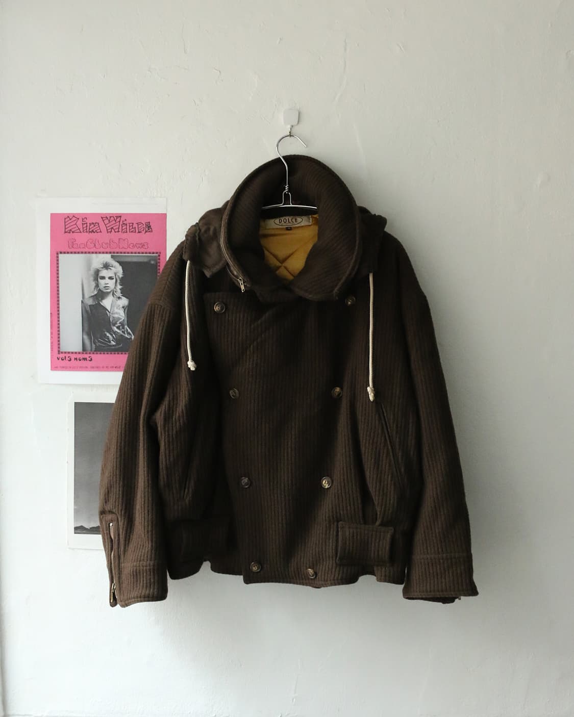 빈티지 후드 더블 브레스티드 자켓 상품이미지1