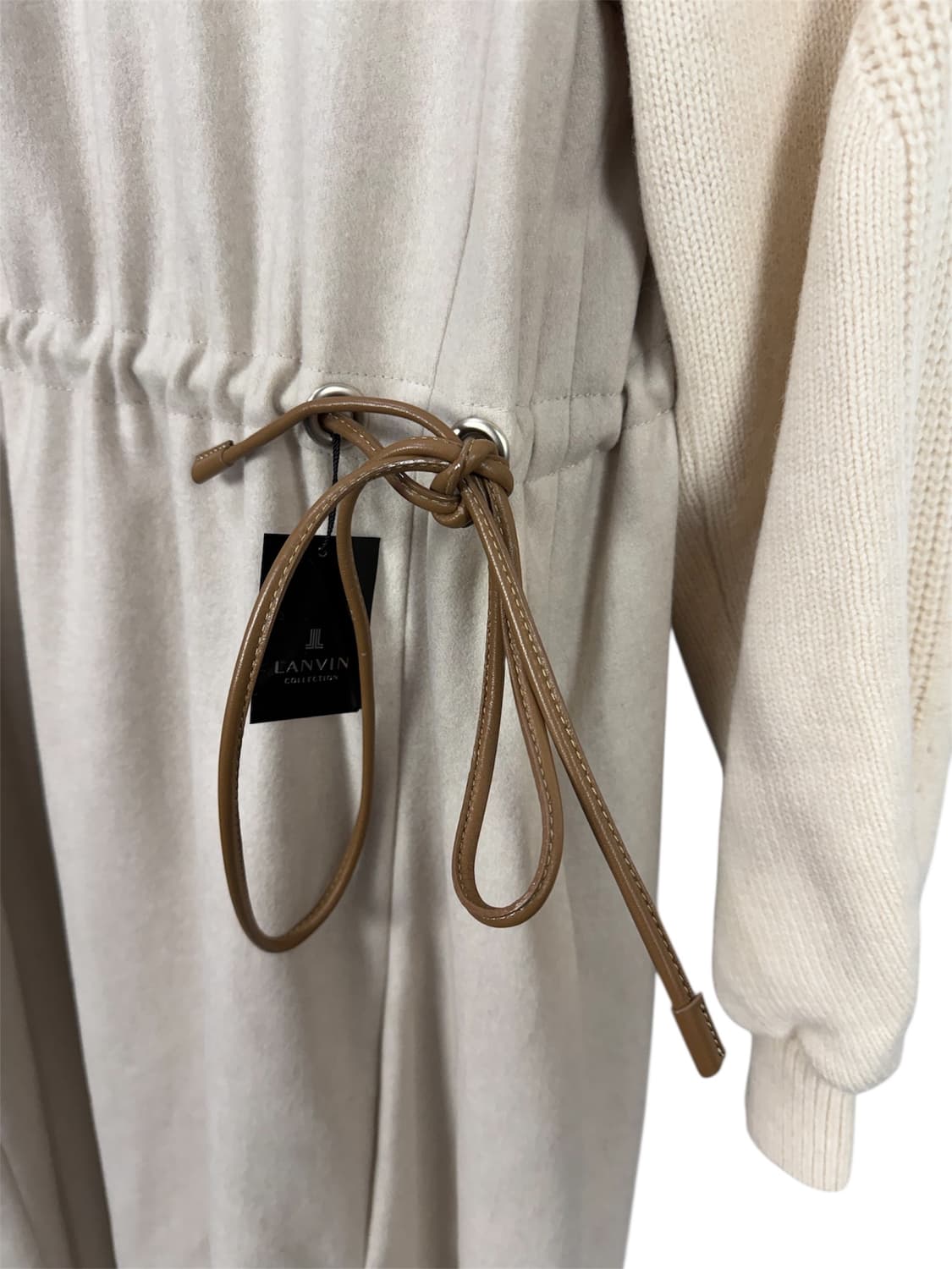 랑방 베이지 캐시미어 양모 니트 원피스 여82 미사용 21년 상품이미지2