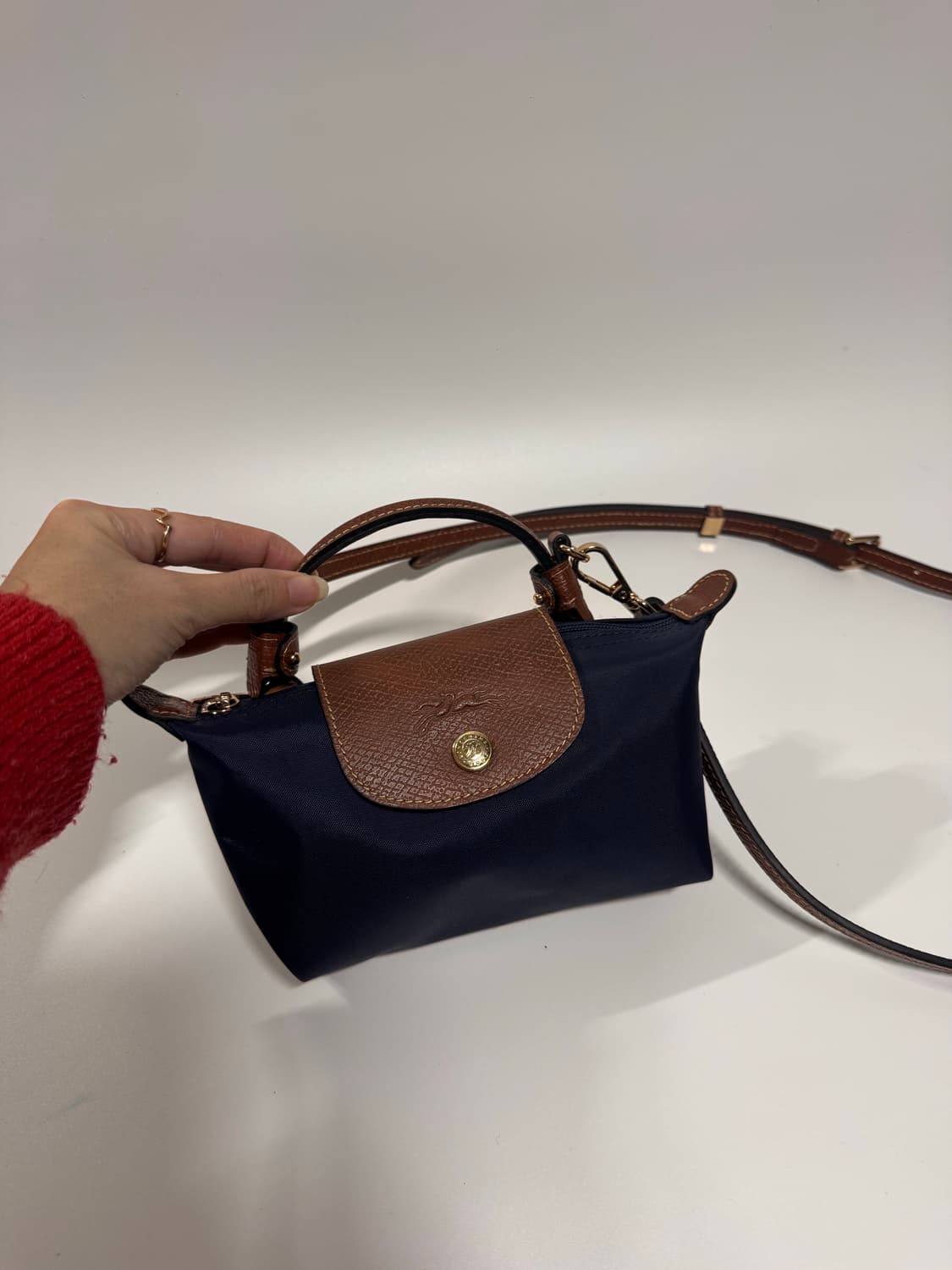 롱샴 르 플리아쥬 XS 네이비 크로스백 상품이미지1