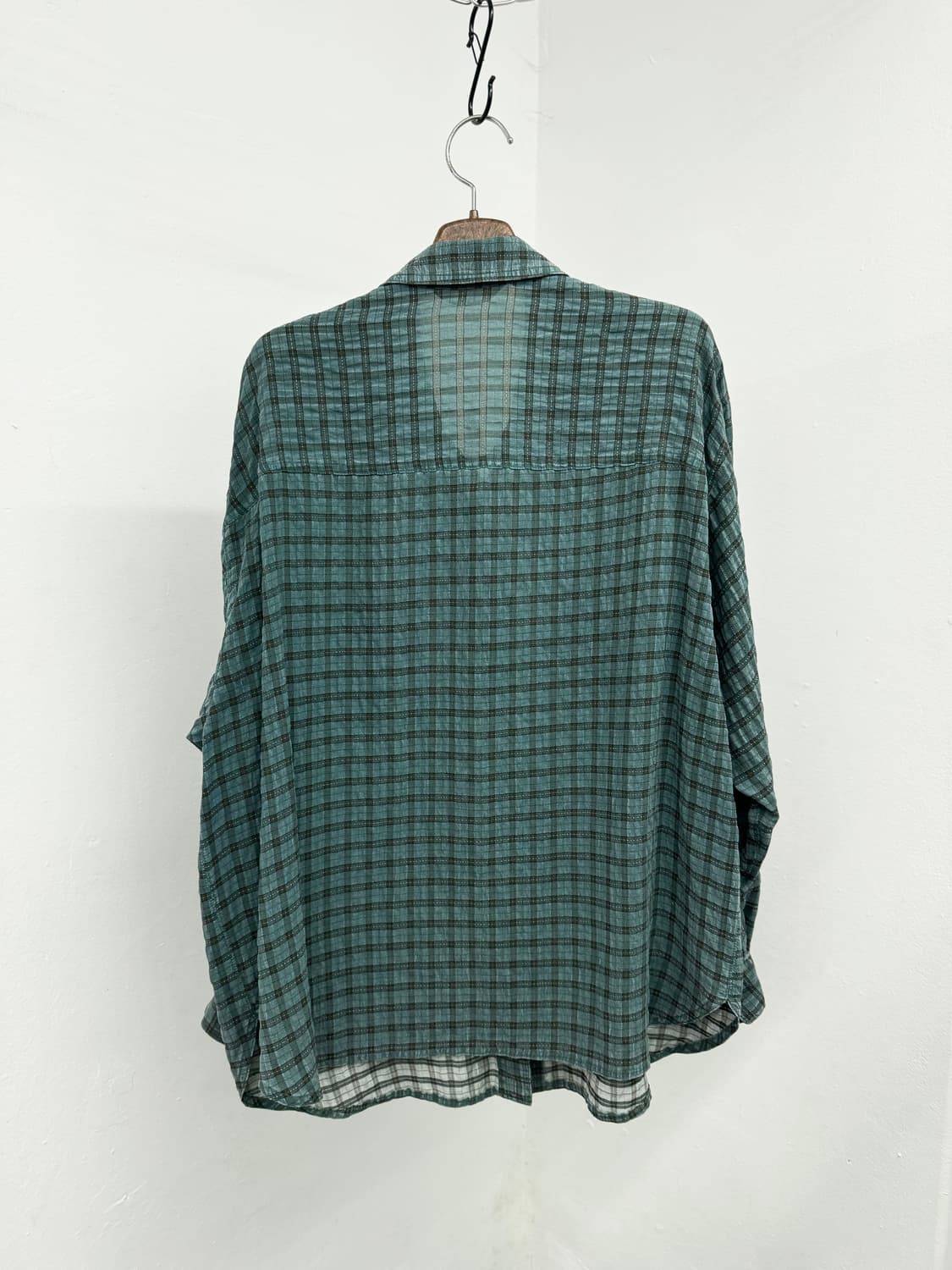 세이지그린 포켓 체크 셔츠 상품이미지6