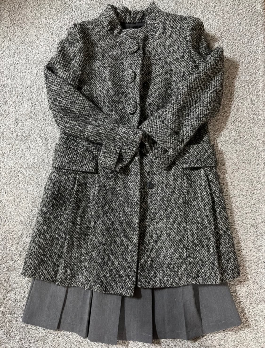 트위트 하프코트 모리걸 일본빈티지스타일 상품이미지1