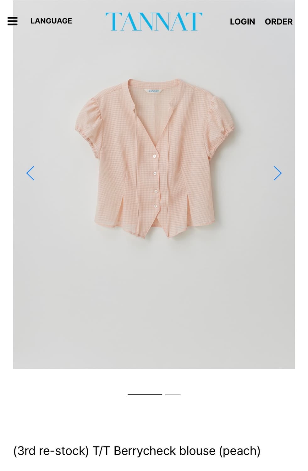 berry check blouse 상품이미지1