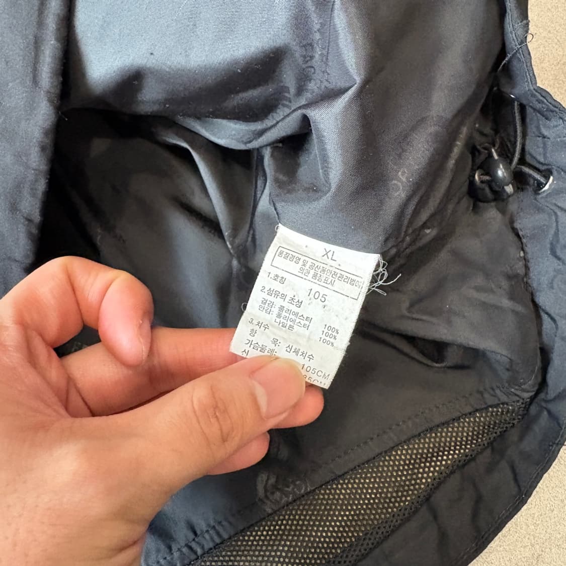 노스페이스 국내 고어텍스 블랙 윈드브레이커 자켓 상품이미지8