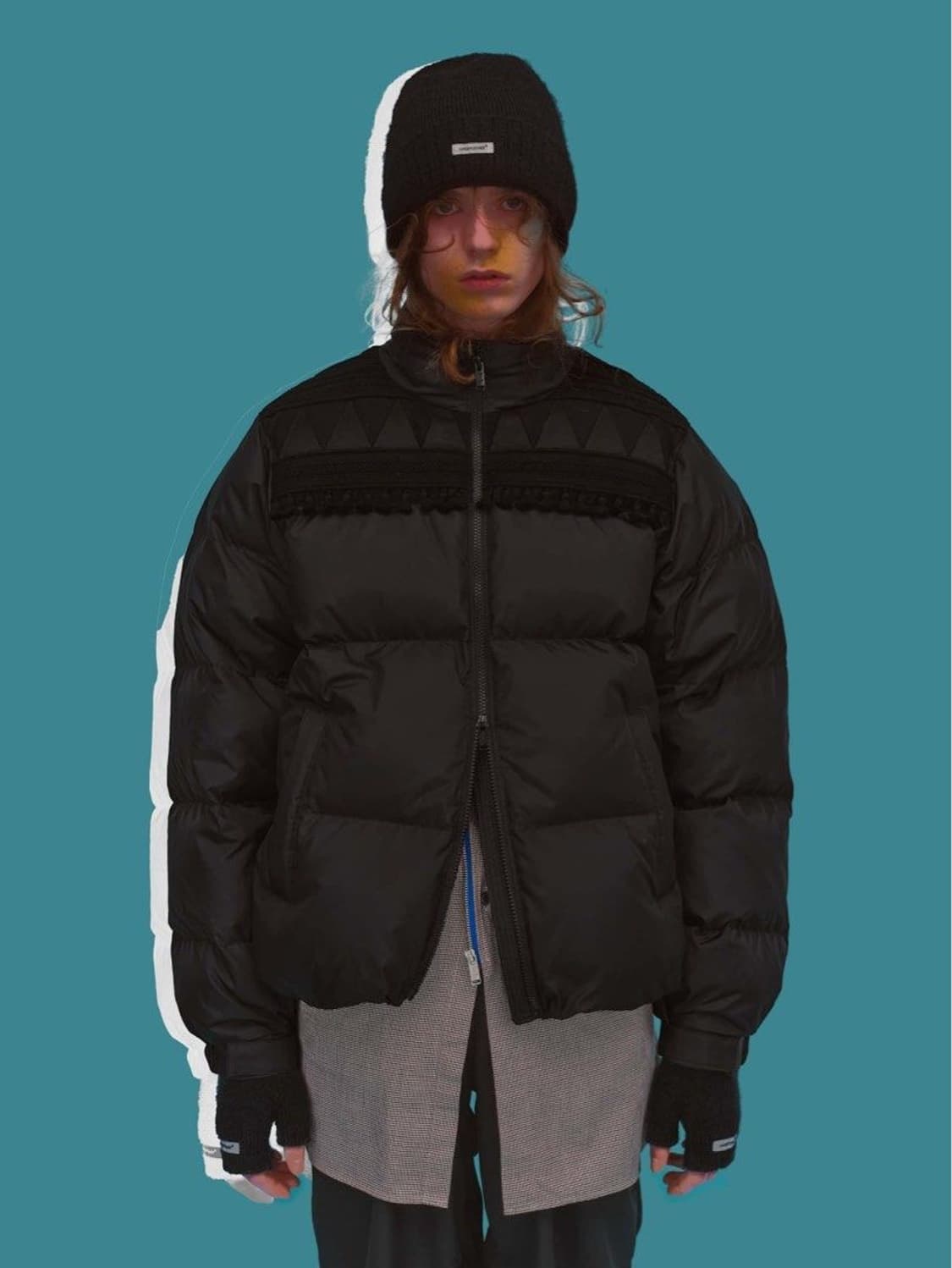 언더커버 23aw Tribal Motif 스캡 다운패딩 블랙 4 상품이미지6