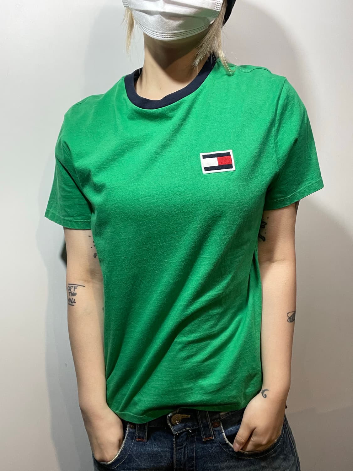 타미힐피거 그린 반팔 티셔츠 상품이미지1